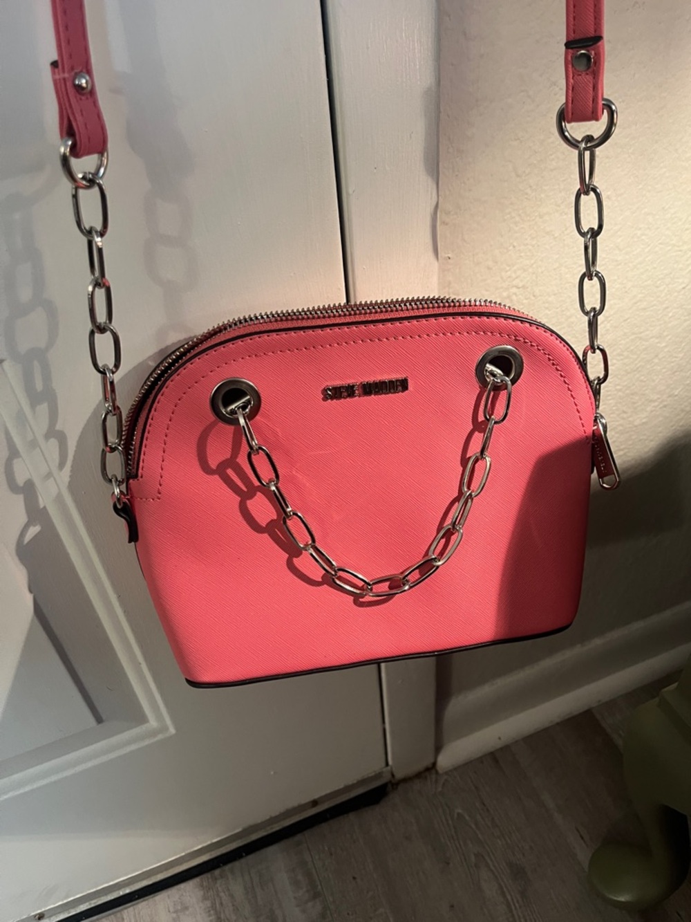Steve Madden Pink Chain Crossbody Bag